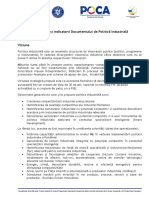 Obiectivele Si Indicatorii Documentului de Politica Industriala