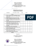 Making Research Performance Evaluation Sheet