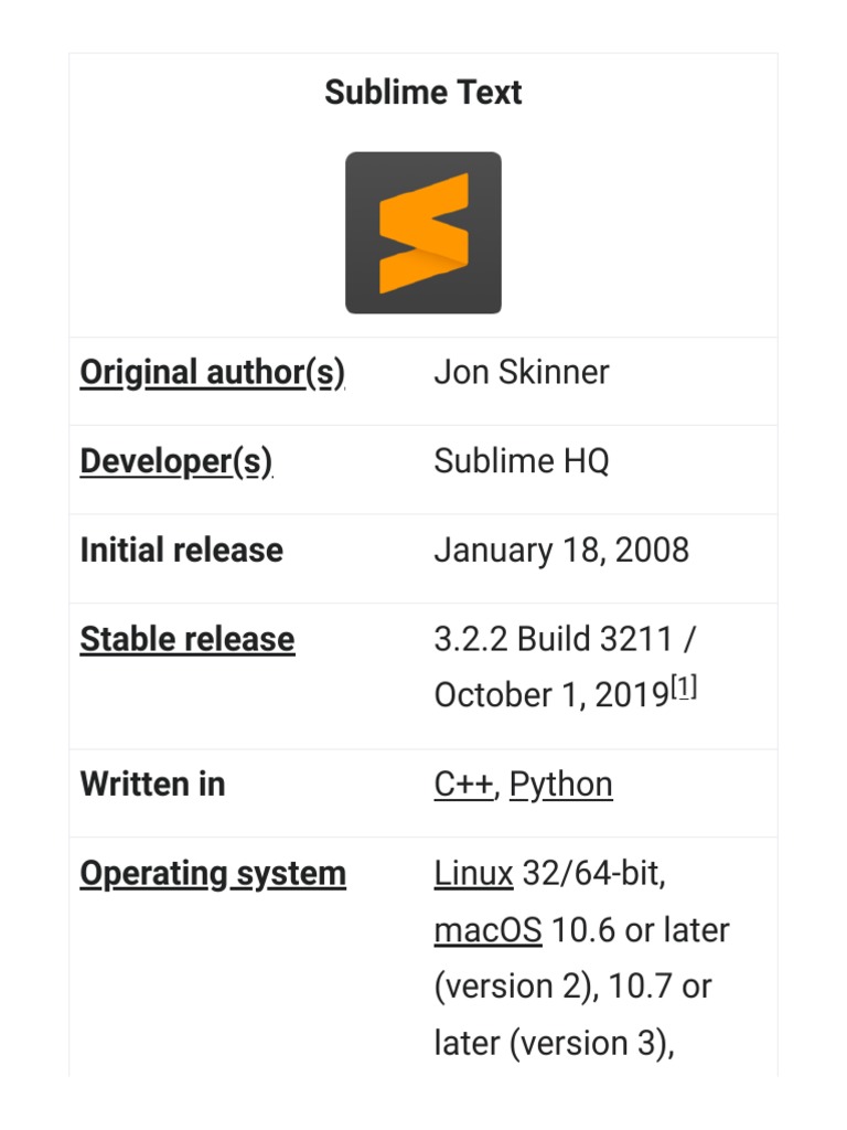 Sublime Text: Features & Releases Overview | PDF | Computing | Computer ...