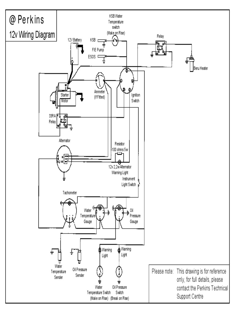 Wiring Diagram for a KSB Water Temperature Switch on a 12V Marine
