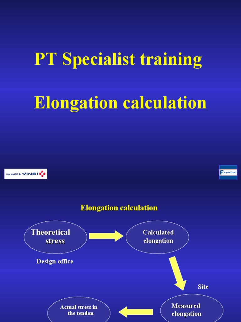 Elongation Calculation PDF Prestressed Concrete Tension (Physics)