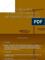 Definicion y Clasificacion de La Informatica Juridica