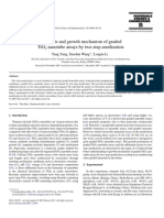 Synthesis and Growth Mechanism of Graded TiO2 Nanotube Arrays by Two-Step Anodization