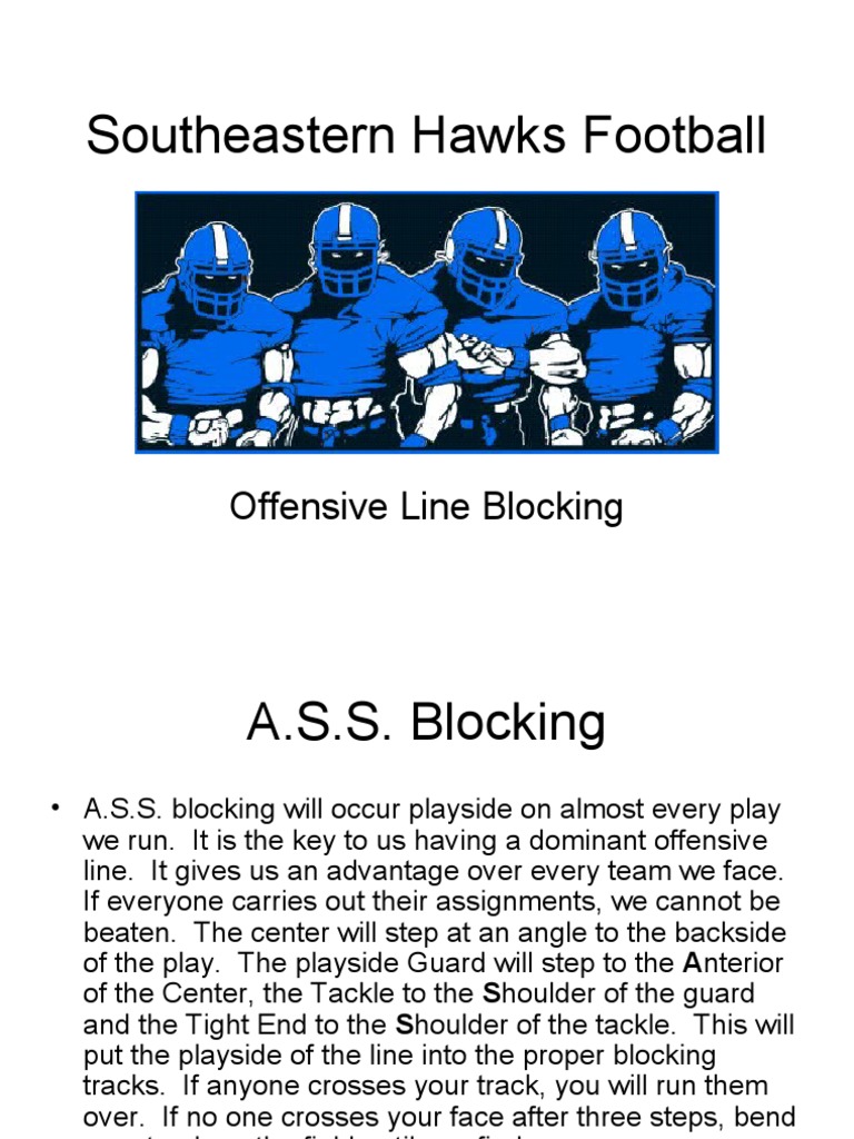 Southeastern Hawks Football Blocking Techniques | PDF | Sports Rules ...