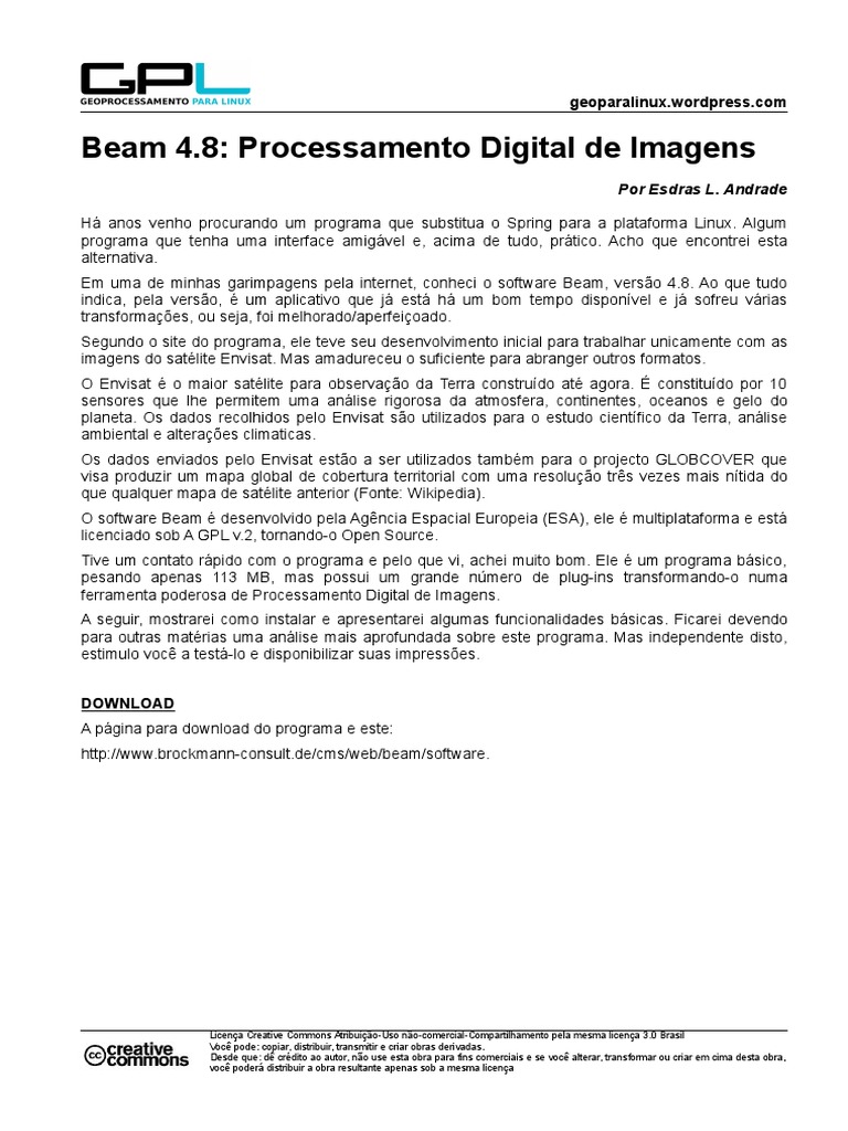 GPL Beam 4 8 Processamento Digital De Imagens PDF | PDF | Creative.