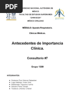  Antecedentes de Importancia Clínica.
