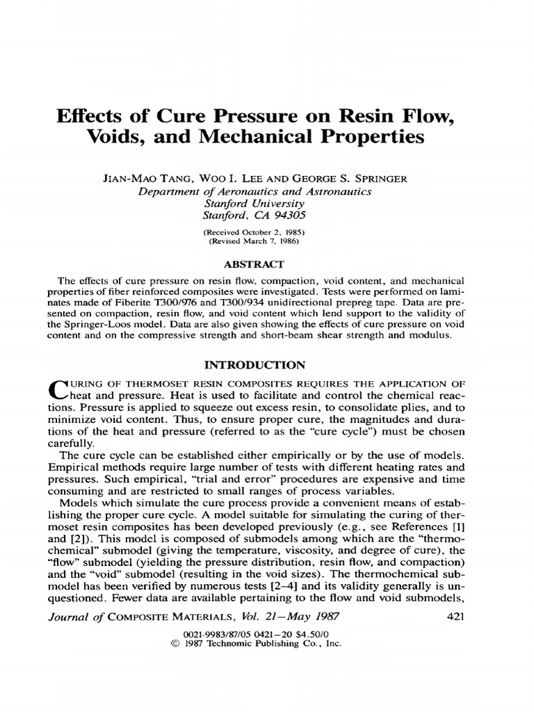 Flow, Voids, Cheat PDF Composite Material Fluid Dynamics
