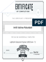 Amith Vaishnav Mukundaiah: Logrhythm Deployment Engineer (Lrde) Exam - 7.2