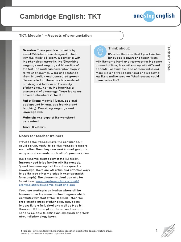 PDF) Relationship Between Learner Background and Pronunciation