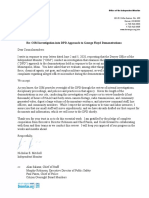 Denver Office of The Independent Monitor Letter To City Council