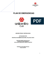 Plan de Emergencia Unicentro PDF