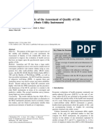 Validity and Reliability of The Assessment of Quality of Life (Aqol) - 8D Multi-Attribute Utility Instrument