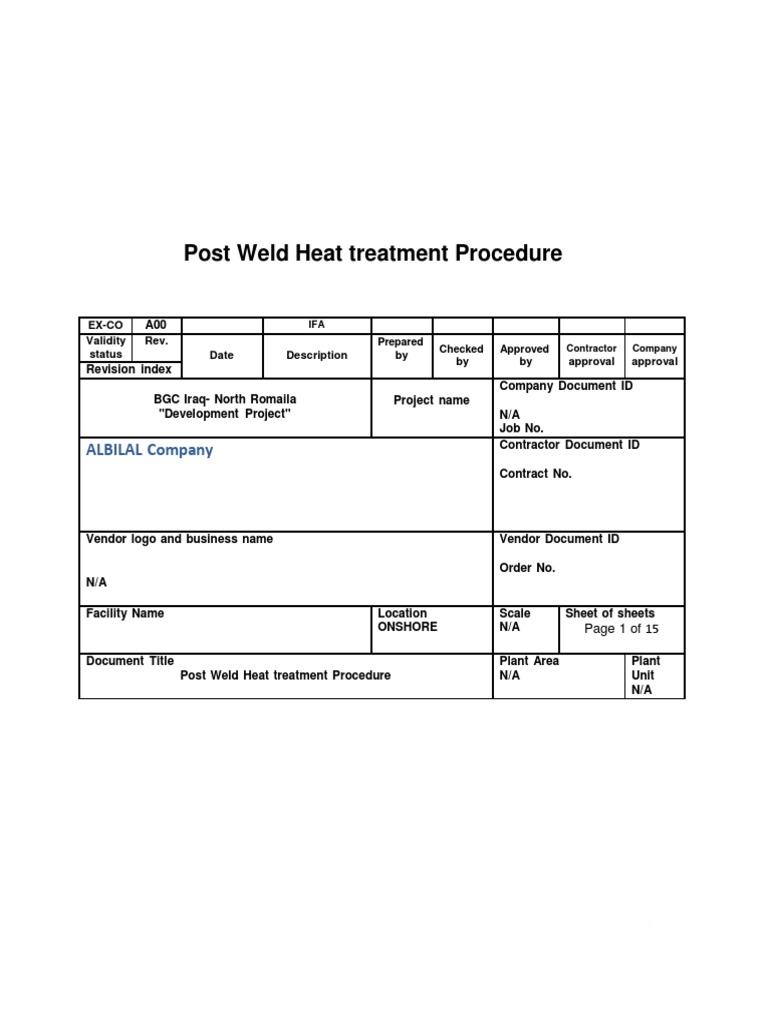 Post Weld Heat treatment Procedure.pdf Welding Thermocouple