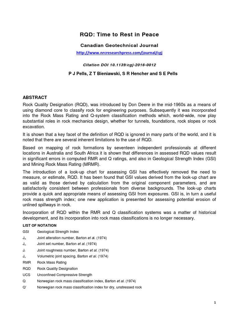 RQD Calculation PDF | PDF | Weathering | Strength Of Materials
