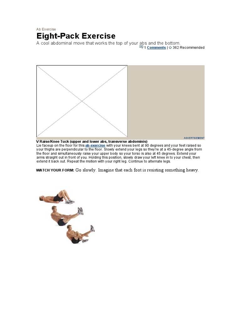 Eight-Pack Ab Workout Guide | PDF | Self-Improvement | Wellness