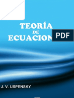 Teoría de Ecuaciones - (Uspensky) Ed. Limusa