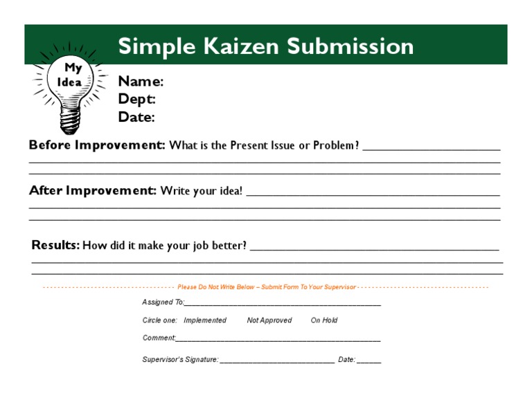 Simple Kaizen Submission Form | PDF