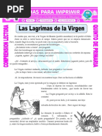Ficha Las Lagrimas de La Virgen para Quinto de Primaria