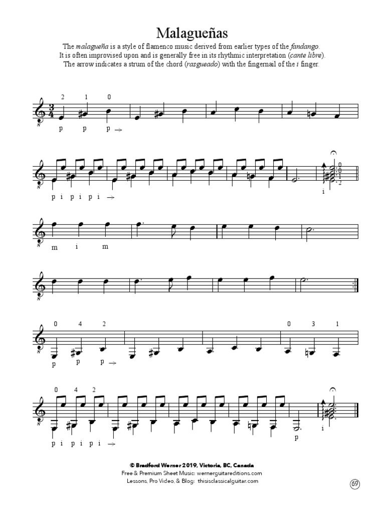 Malagueñas: © Bradford Werner 2019, Victoria, BC, Canada | PDF ...