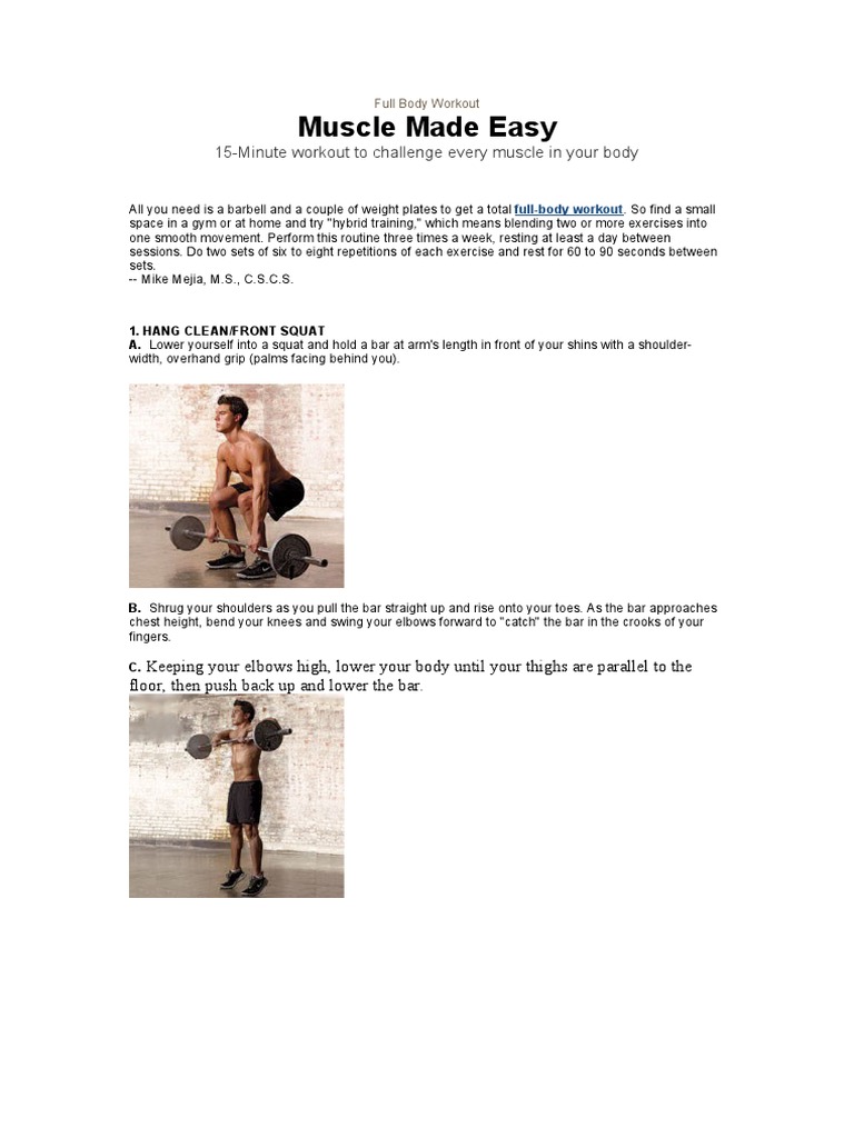 Full Body Workout PDF