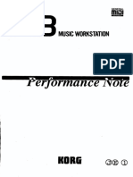 Korg X3 Performance Note