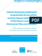 Analisis Del Proceso Institucional de Generacion de Una Politica Social de Impacto Multisectorial El Plan Nacer y Auh PDF