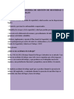 SISTEMA DE GESTIÓN DE SEGURIDAD Y SALUD EN EL TRABAJO