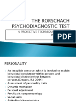 The Rorschach Psychodiagnostic Test