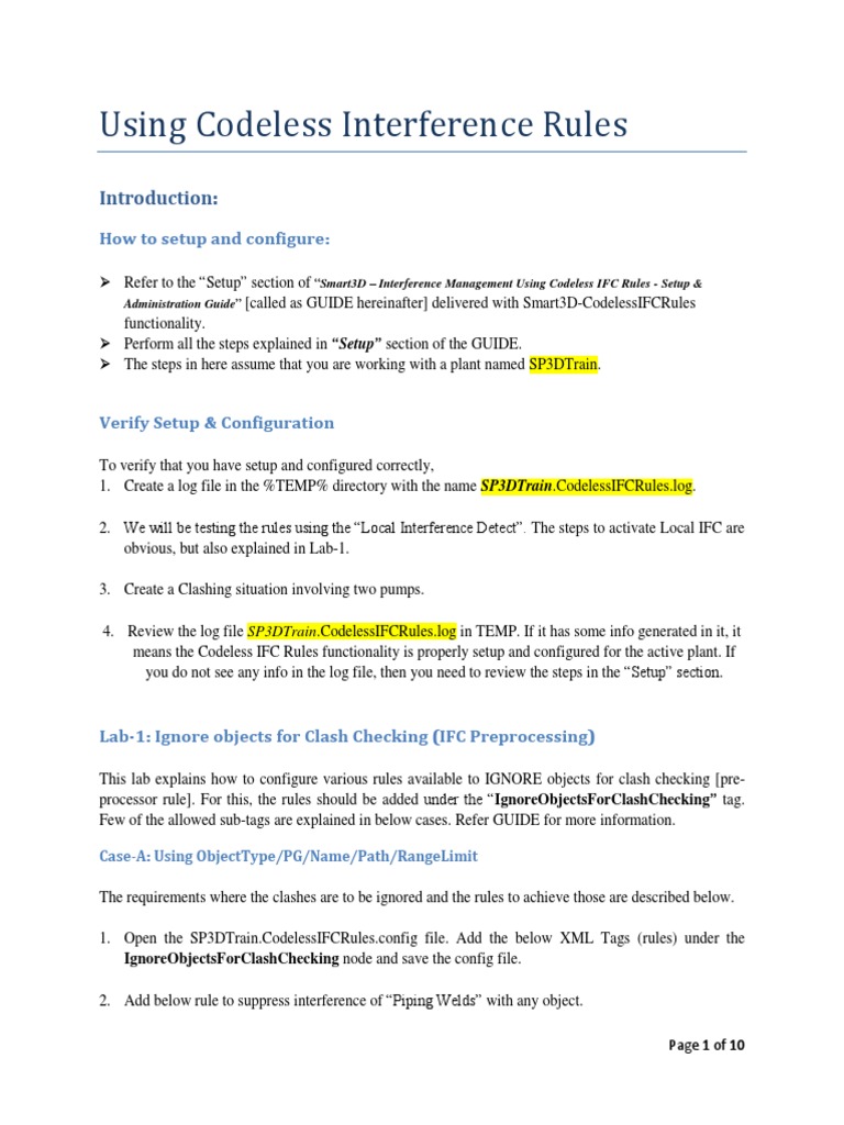 Codeless IFC Rules Setup Guide | PDF | Information Technology ...