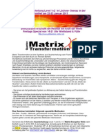 Einladung Matrix Transformation  1+2 Seminarbeschreibung Lüchow 22