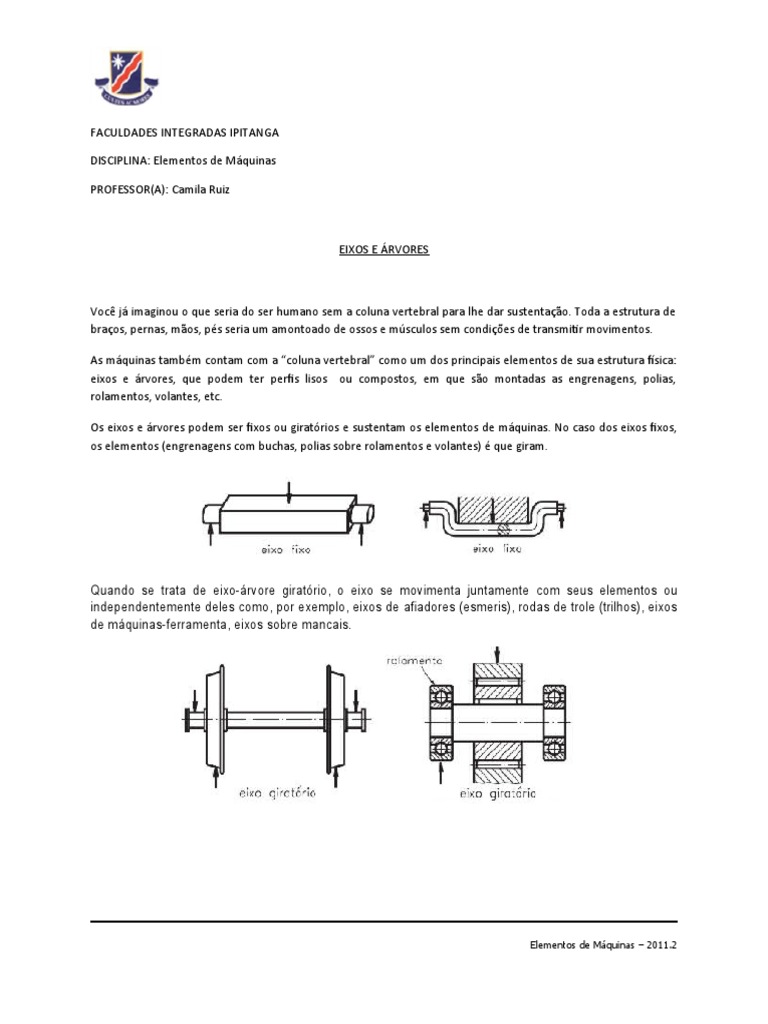 Eixos e Árvores | PDF | Bens manufaturados | Máquinas