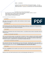 The Structure and Format of A Book Review I. The Heading: Abstract or Synopsis