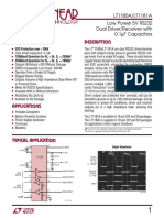 S Feature D Escriptio: LT1180A/LT1181A Low Power 5V RS232 Dual Driver/Receiver With 0.1 F Capacitors