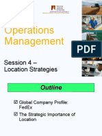Operations Management: Session 4 - Location Strategies