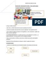 Modulo #05 de Comunicacion (Raz. Verbal #02) Quinto Grado