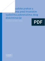 Analiza Sudske Prakse U Postupcima Pred Hrvatskim Sudovima Pokrenutima Zbog Diskriminacije PDF