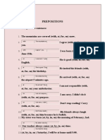 Prepositions: W Ith The Mountains Ar