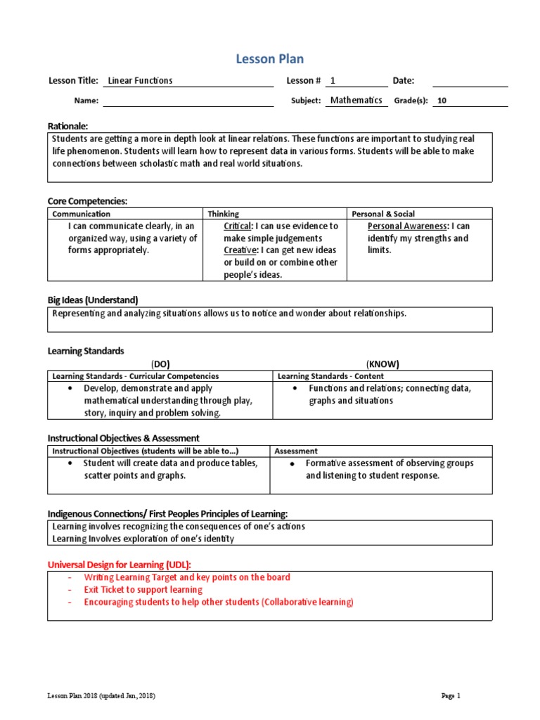 Math Lesson Plan 5 | PDF | Differentiated Instruction | Lesson Plan