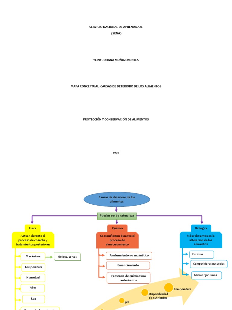 Mapa Conceptual - Causas de Deterioro de Los Alimentos | PDF