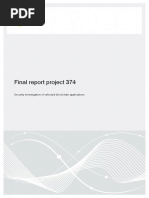 Final Report Project 374: Security Investigation of Selected Blockchain Applications