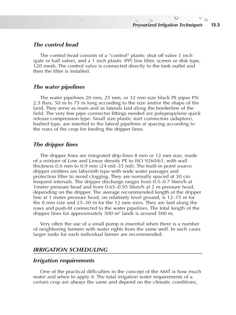 FAO Drip Irrigation PDF PDF Irrigation Soil