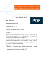 Taller El Algoritmo Desplegado de La Division Como Objeto de Estudio