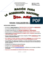 5to. Año - 3eraevaluac. - FORMACION PARA LA SOBERANÍA NACIONAL 1