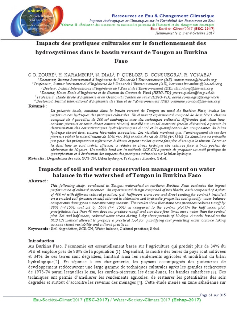 Impact des Pratiques Culturales sur l'Eau | PDF | Évapotranspiration ...