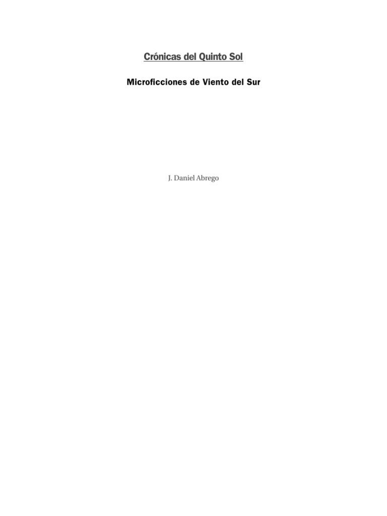 Cronicas Del Quinto Sol PDF Dom Naturaleza