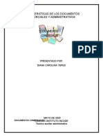 Características de Los Documentos Comerciales y Administrativos