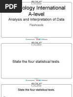 Flashcards - Analysis and Interpretation of Data - CIE Biology A-Level