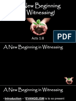 New Beginning in Witnessing