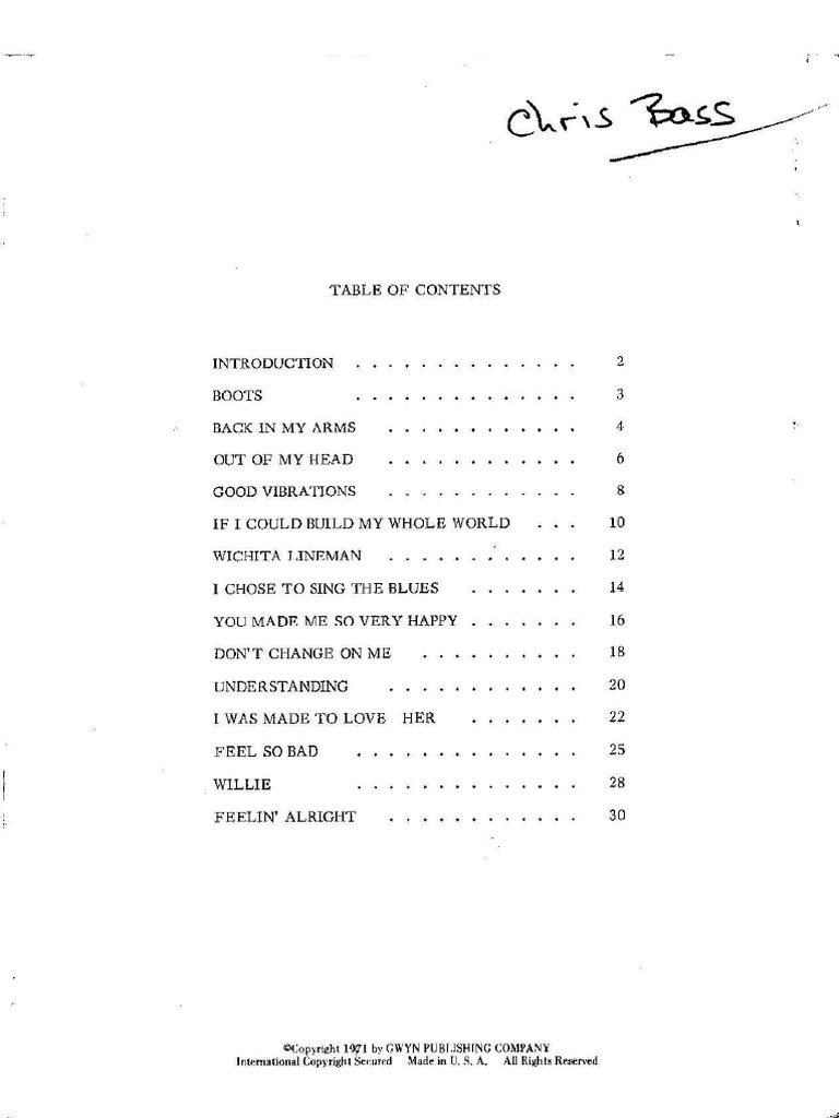Carol Kaye Electric Bass Lines Nro 4 PDF PDF