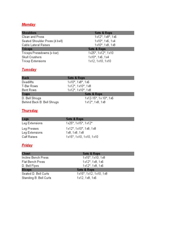 Workout | PDF | Sports & Recreation | Teaching Methods & Materials